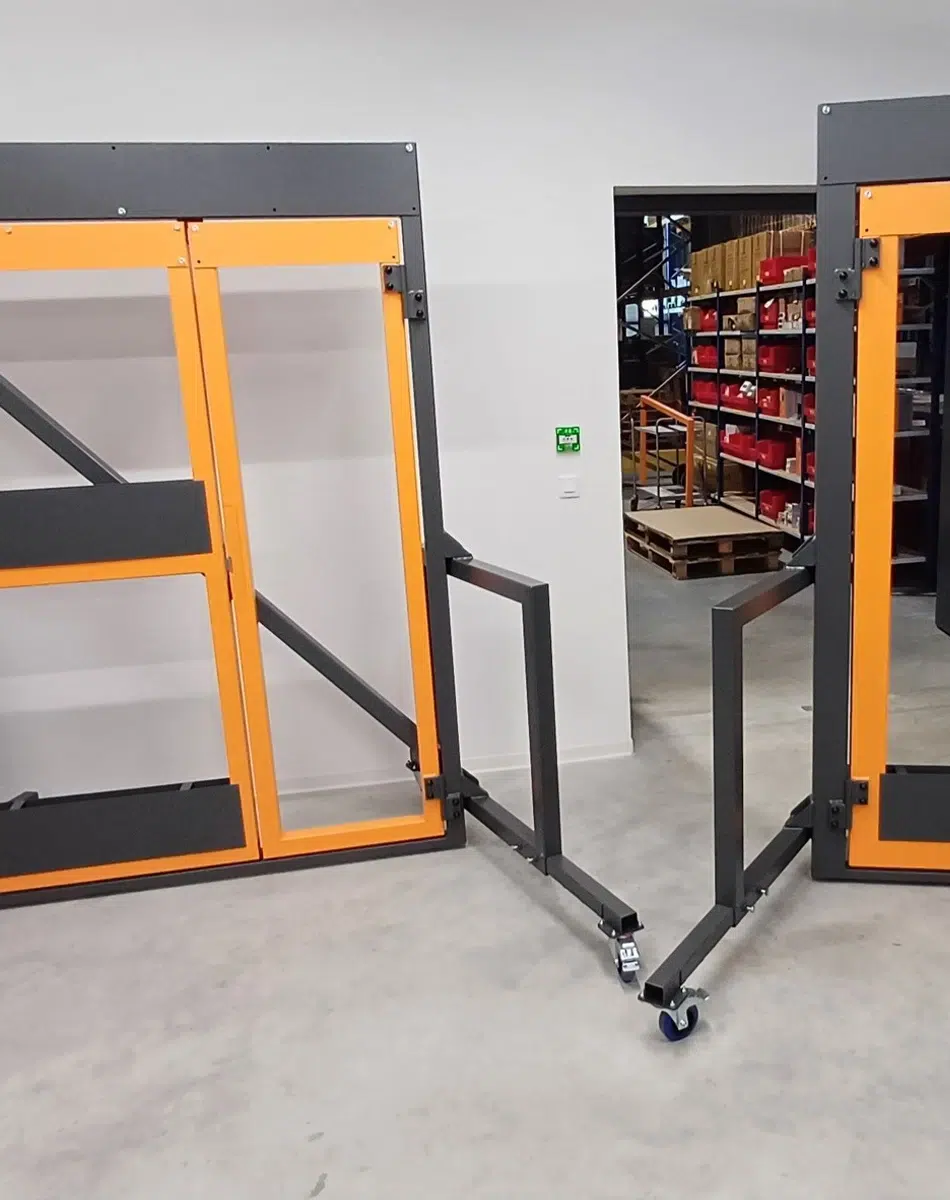 Portes industrielles avec roulettes